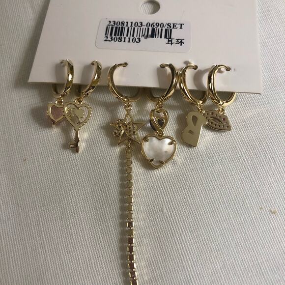 Barbie Dainty Set of 6 Earrings All Unique - Picture 8 of 9